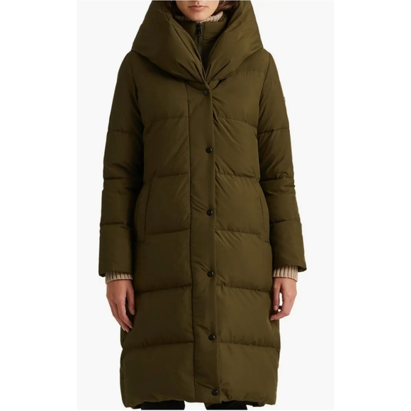 Ralph Lauren Pillow Hood Longline Down & Feather Jacket Size XXL - Picture 2 of 10